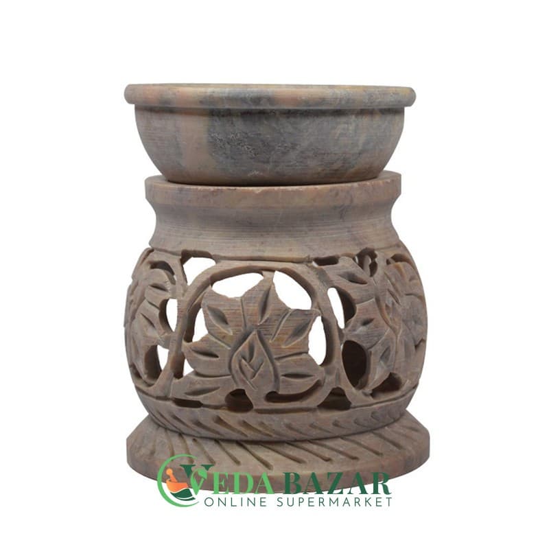 Аромалампа из мыльного камня (Soapstone Oil Diffuser), 10.2х8 см, Индия (India) фото