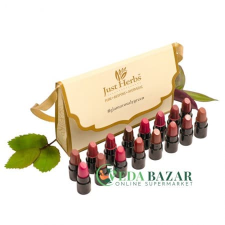 Набор Аюрведических Мини-Помад "Херб Энричд" (Lipstick set "Herb Enriched"), 16 Шт, Джаст Хербс (Just Herbs) фото