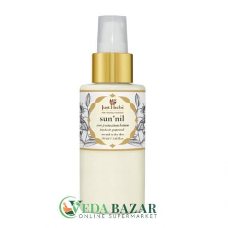 Солнцезащитный Лосьон "Sun'nil" (Sunscreen Lotion "Sun'nil"), С Экстрактом Жожоба, 100 Мл Джаст Хербс (Just Herbs) фото