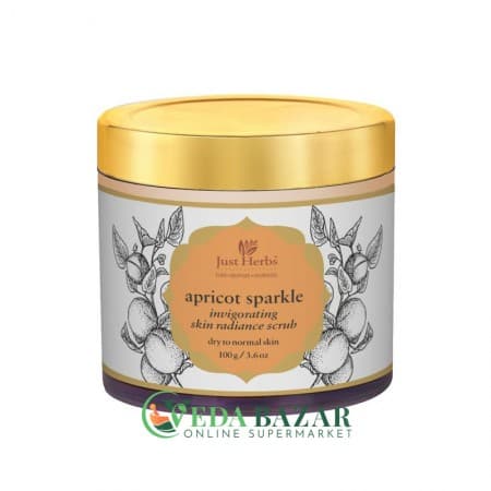 Скраб "Априкот спаркл" (Scrub "Apricot Sparkle"), для Сияния Кожи, 100 Гр, Джаст Хербс (Just Herbs) фото