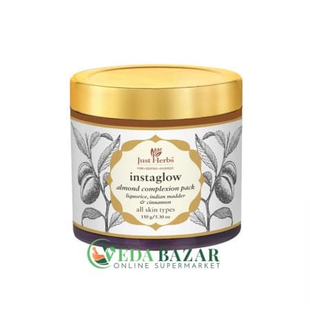 Маска для Глубокого Очищения Лица "Инстаглоу" (Facial Mask "Instaglow"), С Миндалем,150 Гр, Джаст Хербс (Just Herbs) фото