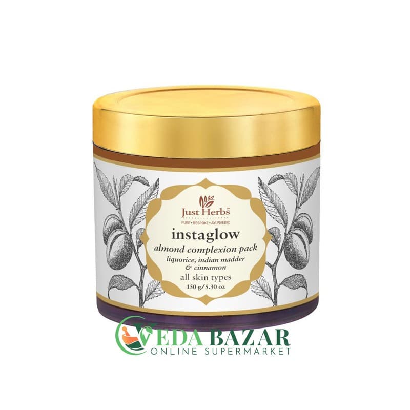 Маска для Глубокого Очищения Лица "Инстаглоу" (Facial Mask "Instaglow"), С Миндалем,150 Гр, Джаст Хербс (Just Herbs) фото