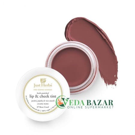 Тинт "Lip & Cheek", (Herb Enriched Lip & Cheek Tint), 4 Гр, Для Губ И Щёк, Джаст Хербс (Just Herbs) фото