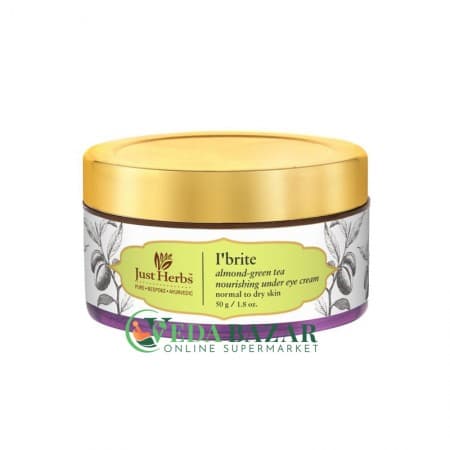 Питательный Крем "Айбрайт" (Nutritious cream "I'Brite"), с Миндалем и Зеленым Чаем, 50 Гр, Джаст Хербс (Just Herbs) фото