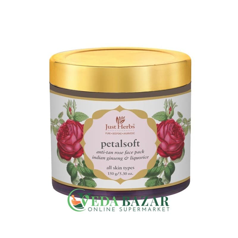 Солнцезащитная Маска для Лица "Петалсофт" (Face mask "Petalsoft"), 150 Гр, Джаст Хербс (Just Herbs) фото