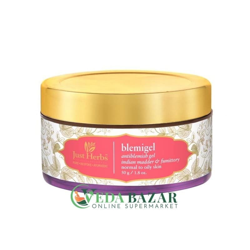 Гель Для Лица "Blemigel" (Face gel "Blemigel"), 50 Гр, Против Акне С Мареной И Фуминием,  Джаст Хербс (Just Herbs) фото