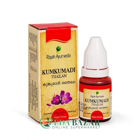 Омолаживающее Масло Кумкумади Тайлам (Kumkumadi Tailam), 10 Мл, Раджах Аюрведа (Rajah Ayurveda) фото