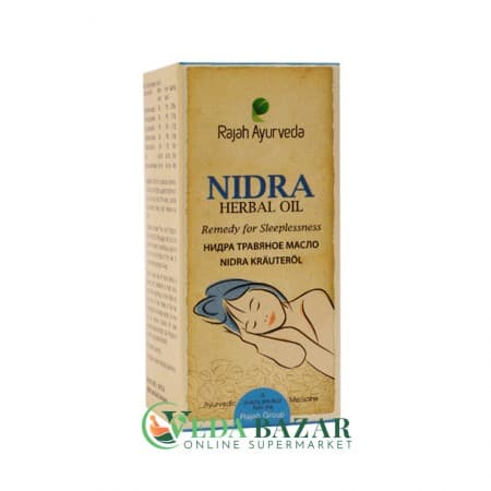 Трявяное Масло от Бессонницы Нидра (Nidra Herbal Oil), 50 Мл, Раджах Аюрведа (Rajah Ayurveda) фото