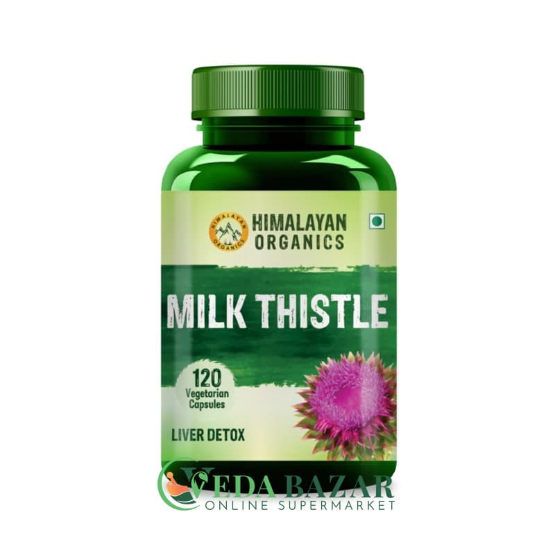 Экстракт Расторопши Силимарин для Печени (Milk Thistle Extract Silymarin), 120 Капсул, Хималаян Органикс (Himalayan Organics) фото