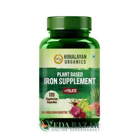 Препарат для поднятия Гемоглобина Железо (Iron Supplement), 120 Капсул, Хималаян Органикс (Himalayan Organics) фото
