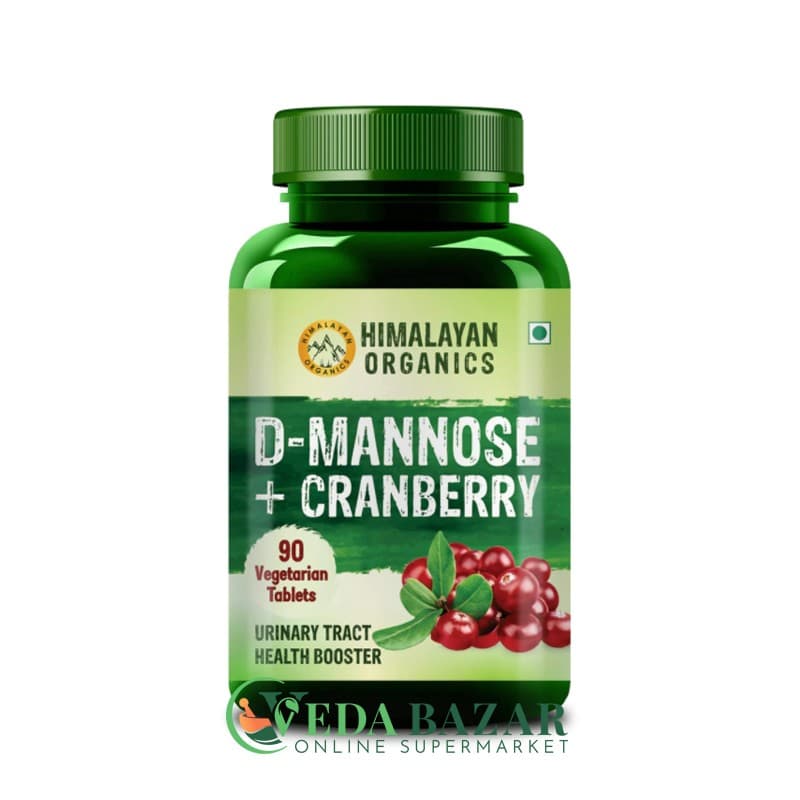 Манноза + Клюква (D-MANNOSE + CRANBERRY), Для Почек, 90 Таб, Хималаян Органикс (Himalayan Organics) фото