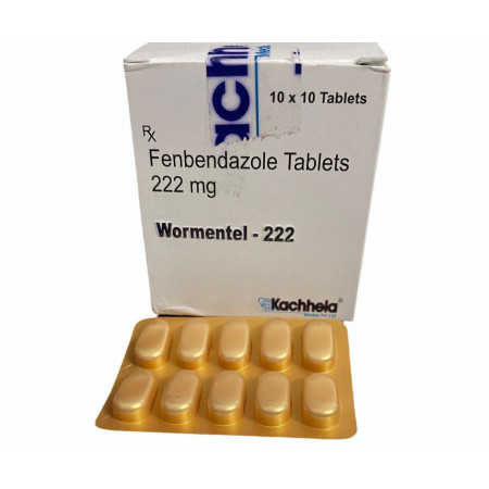 Vormentel (Fenbendazole), antiparasitic drug (Fenbendazole), 222 mg, 10 tab, Kachhela