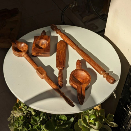 Набор для ягиь (Wooden Yagyi Set), дерево, 5 предметов