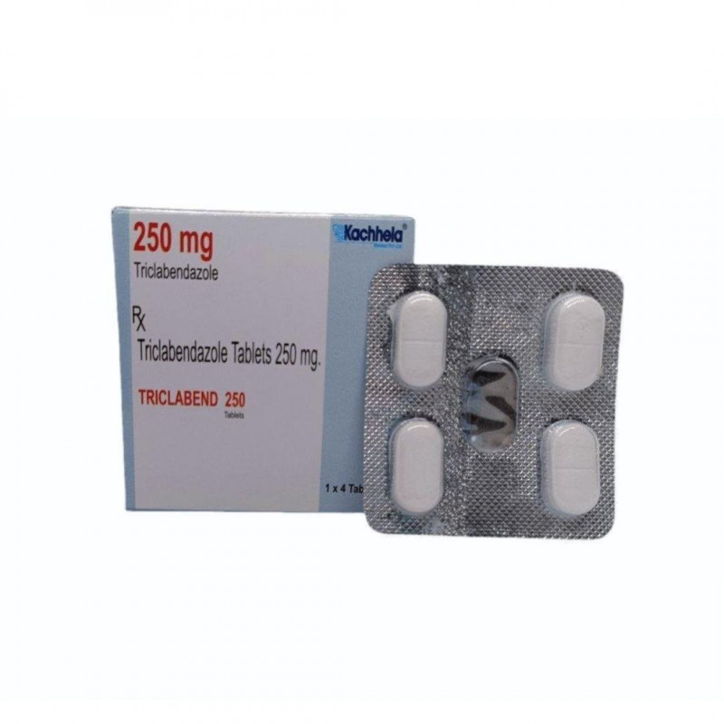 Triclabend (triclabendazole), anthelmintic drug, 250 mg, 4 tab, Kachhela photo