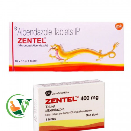 Зентел (альбендазол), против паразитов, 10 таб, 400 мр, (GSK)