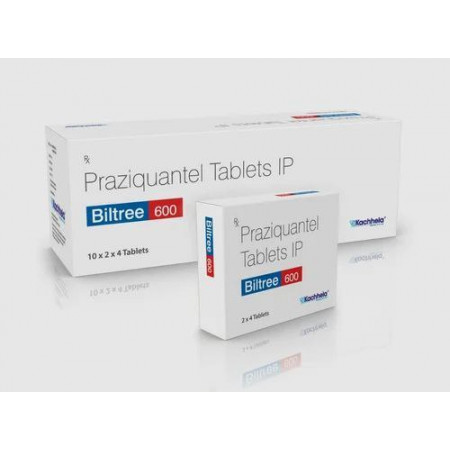 Biltree 600 (praziquantel), from parasites, 600 mg, 8 tabs, Kachhela
