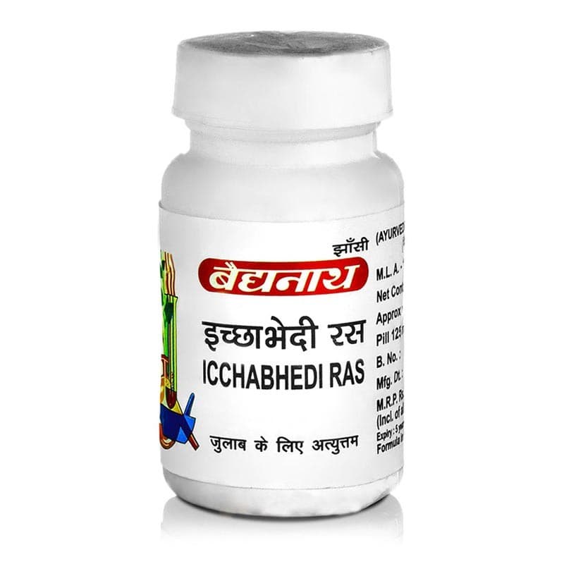 Средство для Очищения Организма Ичхабхеди Рас (Icchabhedi Ras), 80 Таб, Байдианат (Baidyanath) фото