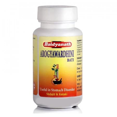 Средство для Лечения Печени Арогьявардхини Вати (Arogyawardhini Bati), 80 Таб, Байдианат (Baidyanath) фото