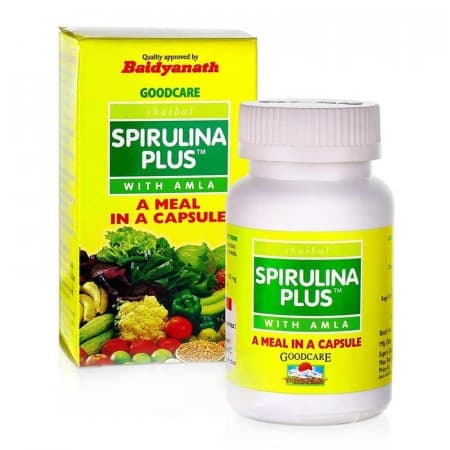 Спирулина Плюс (Spirulina Plus), 60 капсул, Goodcare / Байдианат (Baidyanath) фото