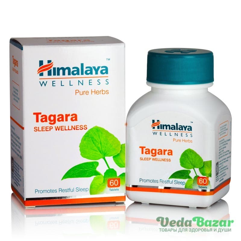 Тагара (Tagara) натуральное снотворное, 60 таб, Хималая (Himalaya) фото