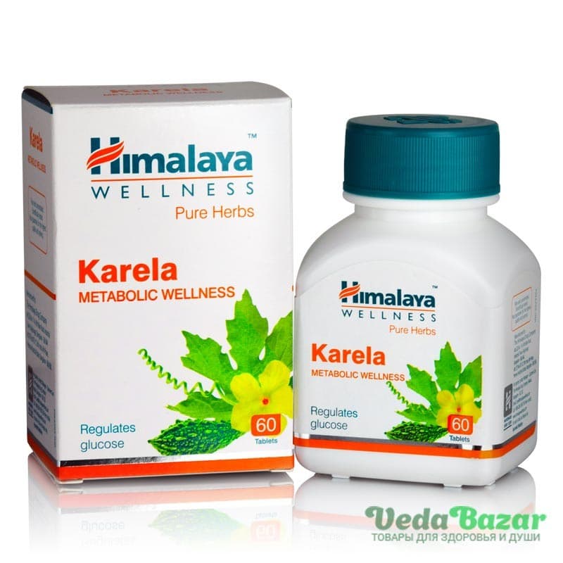 Карела (Karela) диабет, очищение организма, 60 таб, Хималая (Himalaya) фото