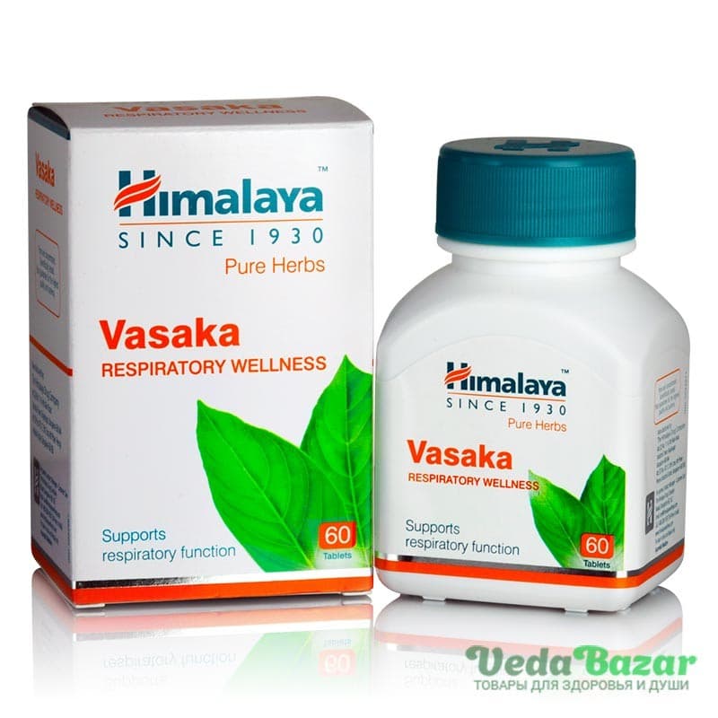 Васака (Vasaka) от кашля и простуды, 60 таб, Хималая (Himalaya) фото