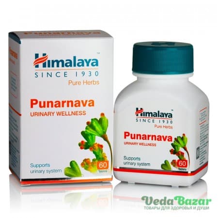 Пунарнава (Punarnava) мочеполовая система, 60 таб, Хималая (Himalaya) фото