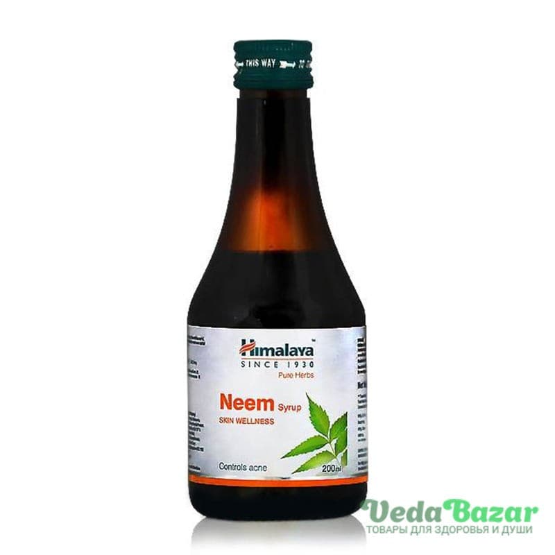 Сироп Нима (Neem Syrup) очищение крови, 200 мл, Хималая (Himalaya) фото