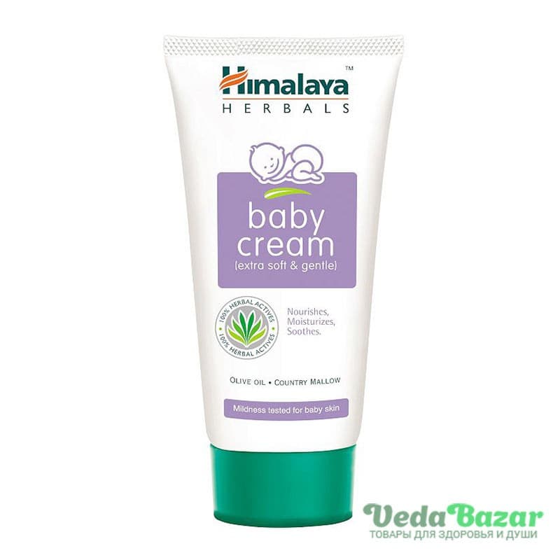 Детский крем Оливковое масло и Мальва, 100 мл, Хималая (Himalaya) фото