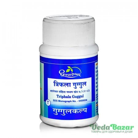 Трифала Гуггул (Triphala Guggul), 60 таб, Дхутапапешвар (Dhootapapeshwar) фото