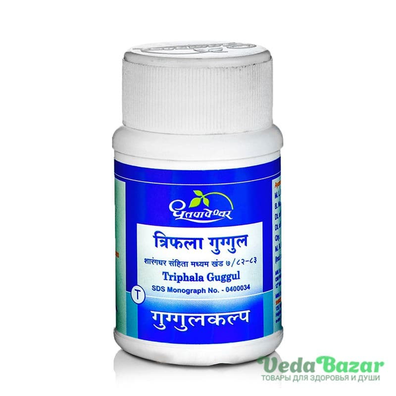 Трифала Гуггул (Triphala Guggul), 60 таб, Дхутапапешвар (Dhootapapeshwar) фото
