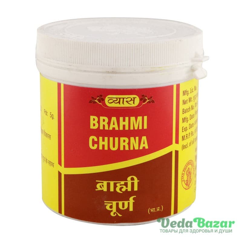 Препарат от Нервных Расстройств Брахми Чурна (Brahmi Churna), 100 Гр, Вьяс (Vyas) фото
