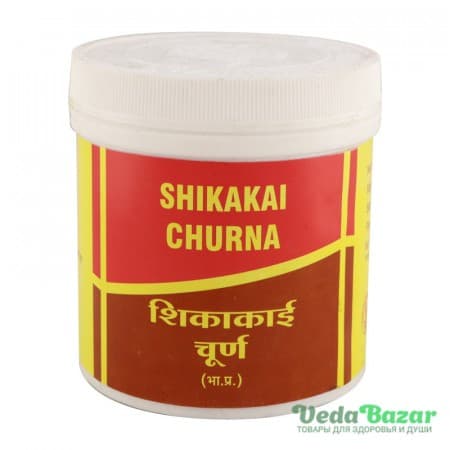 Шикакай Чурна (Shikakai Churna) натуральное средство для ухода за телом, 100 гр, Вьяс (Vyas) фото
