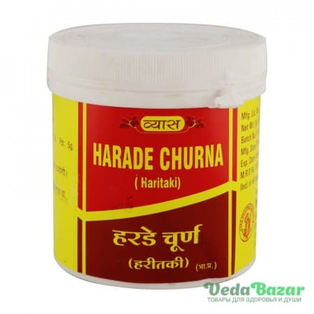 Харитаки Чурна (Harde Haritaki Churna) омоложение и детокс, 100 гр, Вьяс (Vyas) фото