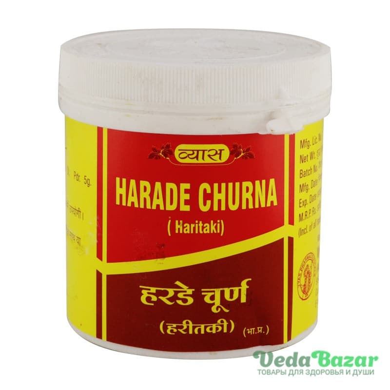 Харитаки Чурна (Harde Haritaki Churna) омоложение и детокс, 100 гр, Вьяс (Vyas) фото