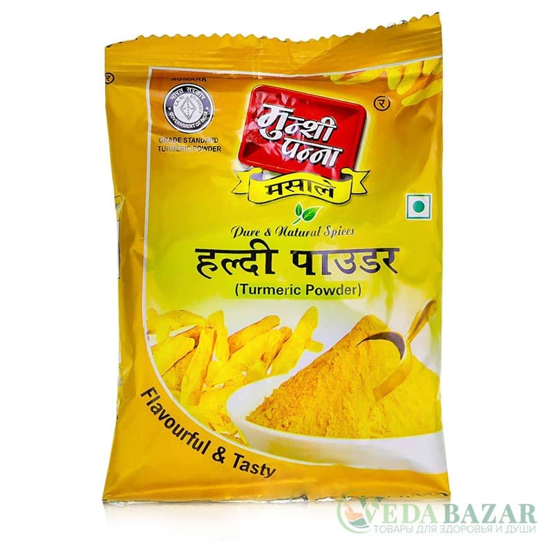 Куркума молотая (Turmeric Powder), 100 гр, Мунши Панна (Munshi Panna) фото