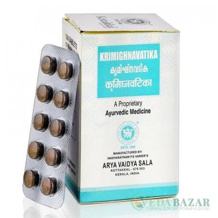 Кримигнаватика (Krimighnavatika) антипаразитарное средство, 100 таб, Коттаккал (Kottakkal) фото