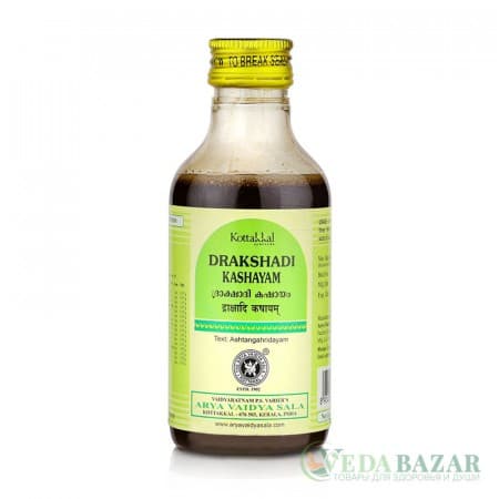 Дракшади Кашаям (Drakshadi Kashayam) для лечения нервной системы, 200 мл, Коттаккал (Kottakkal) фото