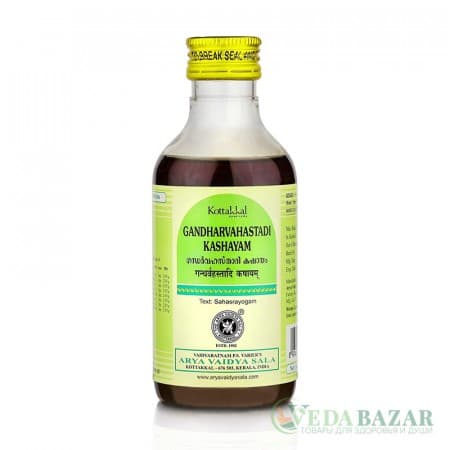 Гандхарвахастади Кашаям (Gandharvahastadi Kashayam) лечение болезней вата-доши, 200 мл, Коттаккал (Kottakkal) фото