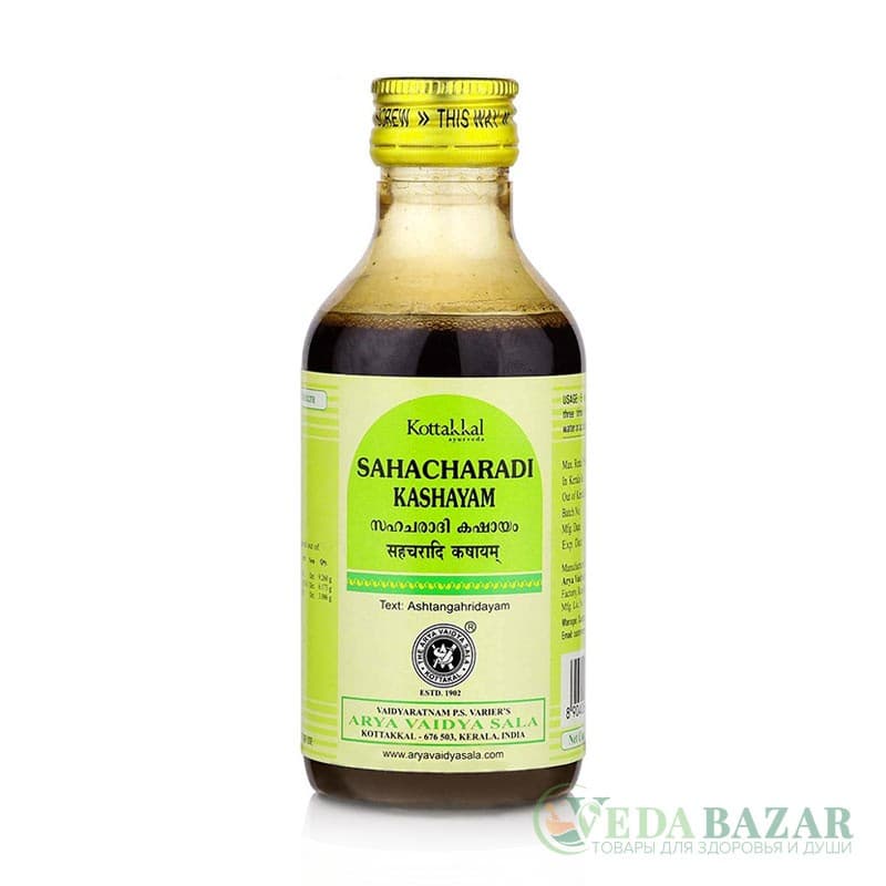 Сахачаради Кашаям (Sahacharadi Kashayam) обезболивающее средство при болях в спине и ногах, 200 мл, Коттаккал (Kottakkal) фото
