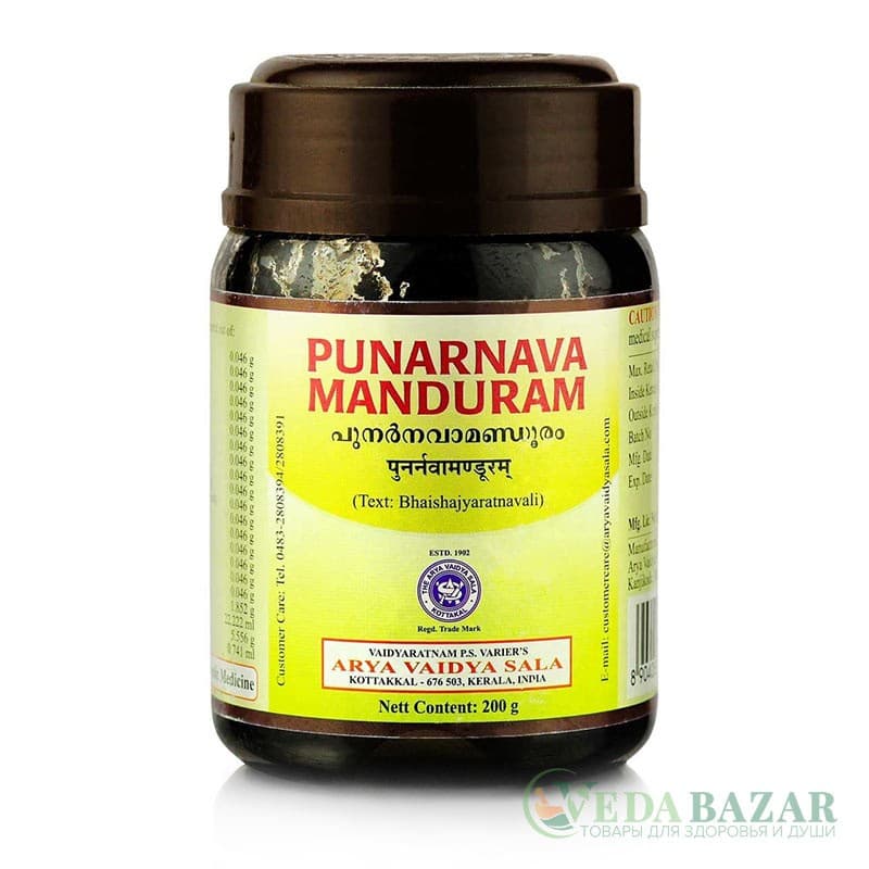 Пунарнава Мандурам (Punarnava Manduram) лечение почек, 200 гр, Коттаккал (Kottakkal) фото