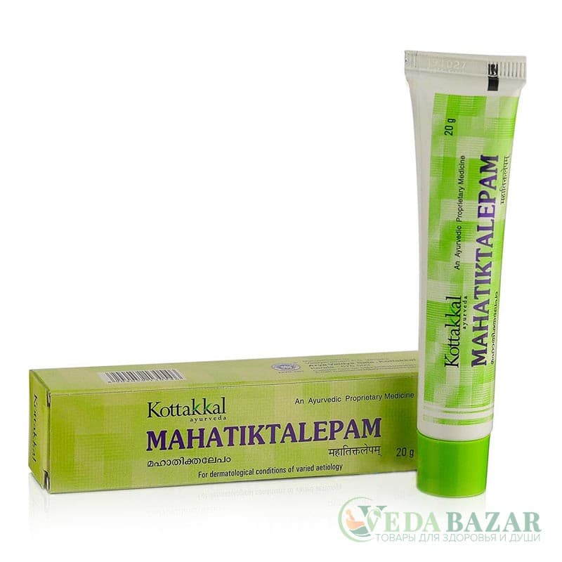Махатикталепам (Mahatiktalepam) лечение незаживающих ран и кожных заболеваний, 20 гр, Коттаккал (Kottakkal) фото