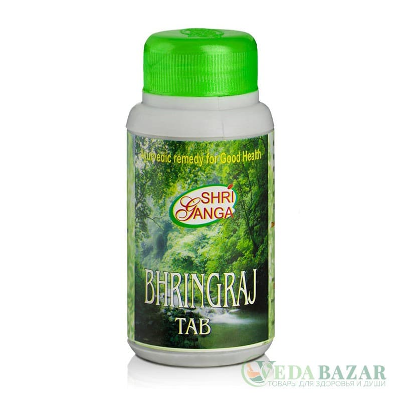 Бринградж (Bhringraj) омолаживающее средство, 200 таб, Шри Ганга (Shri Ganga) фото