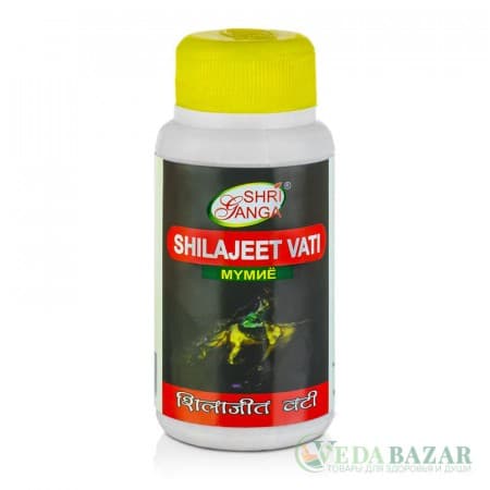 Шиладжит Вати (Shilajeet Vati) индийское мумиё, повышение иммунитета, при переломах, 50 гр, Шри Ганга (Shri Ganga) фото