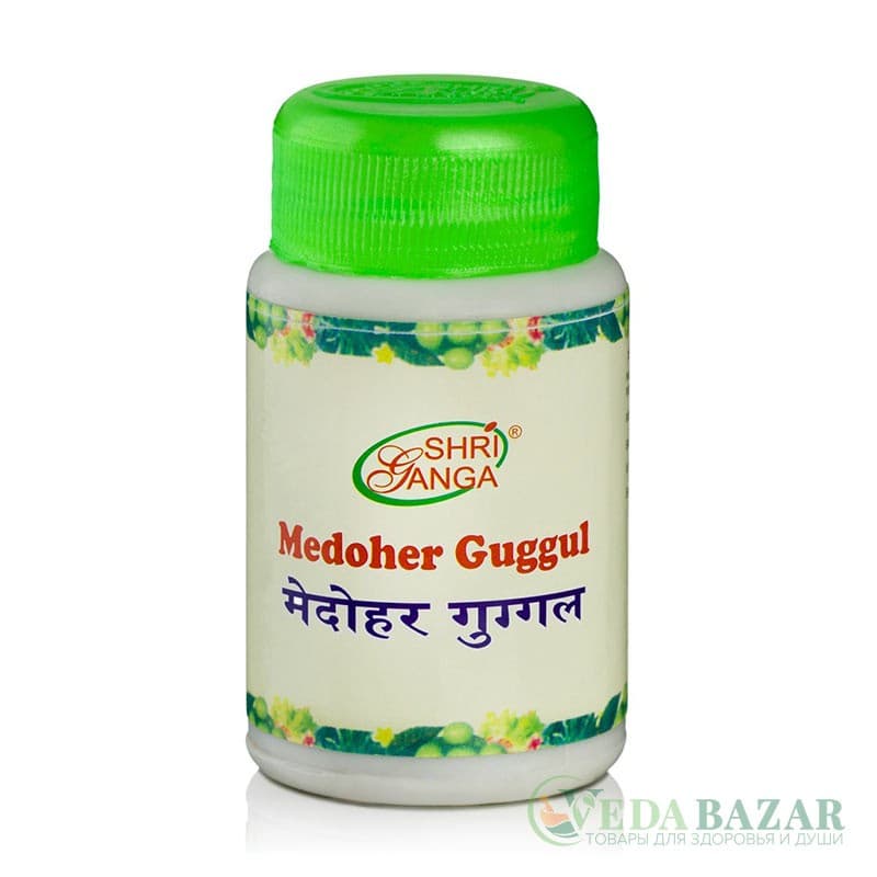 Медохар Гуггул (Medoher Guggul) снижение веса, 100 гр, Шри Ганга (Shri Ganga) фото