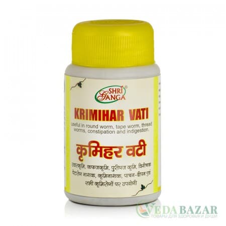 Кримихар Вати (Krimihar Vati) антипаразитарное средство, 50 гр, Шри Ганга (Shri Ganga) фото