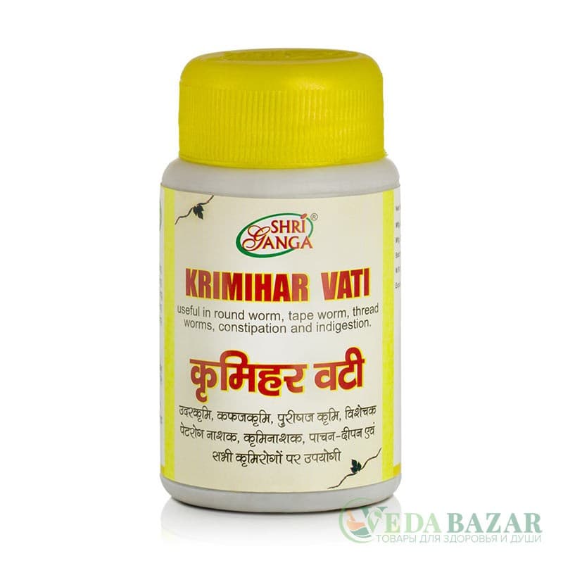 Кримихар Вати (Krimihar Vati) антипаразитарное средство, 50 гр, Шри Ганга (Shri Ganga) фото